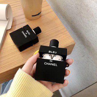Chanel Vỏ bảo vệ hộp sạc tai nghe AirPods 1 2 hình chai nước hoa xinh xắn