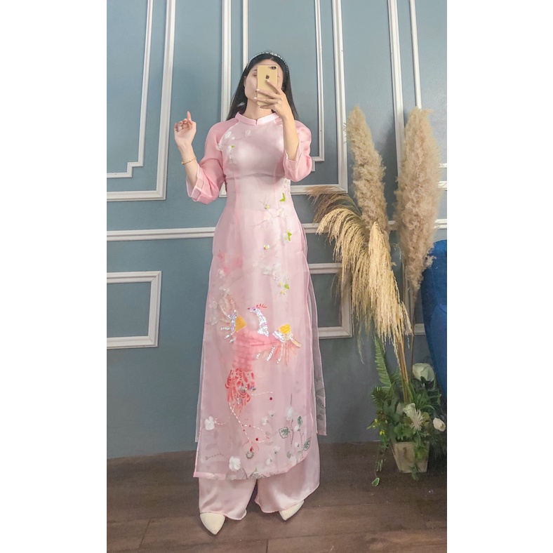 ÁO DÀI HỒNG HẠC