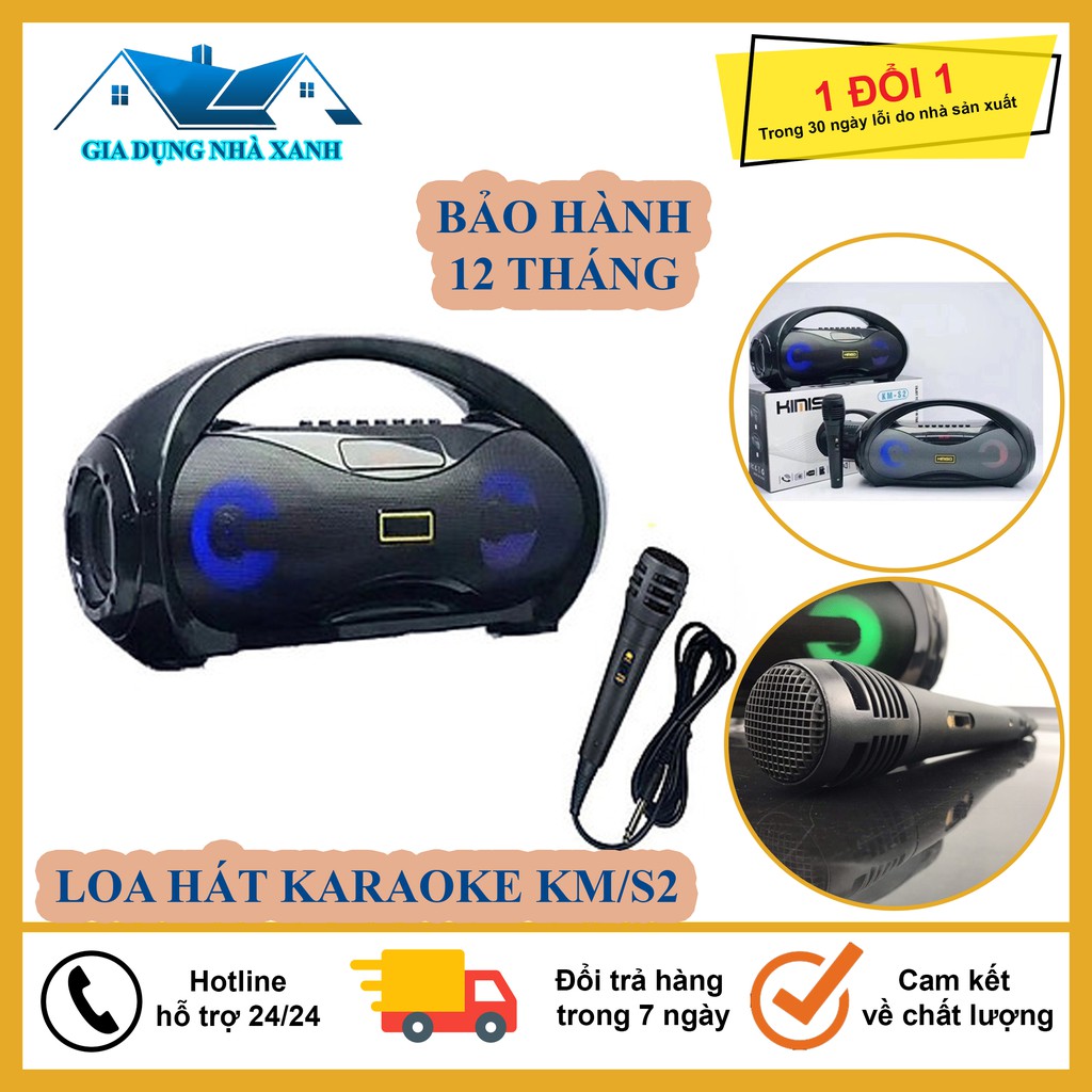 Loa Bluetooth - Loa Bluetooth Karaoke Kimiso KM - S1/S2 + Tặng Kèm Míc Kareoke Âm Thanh Cực Hay