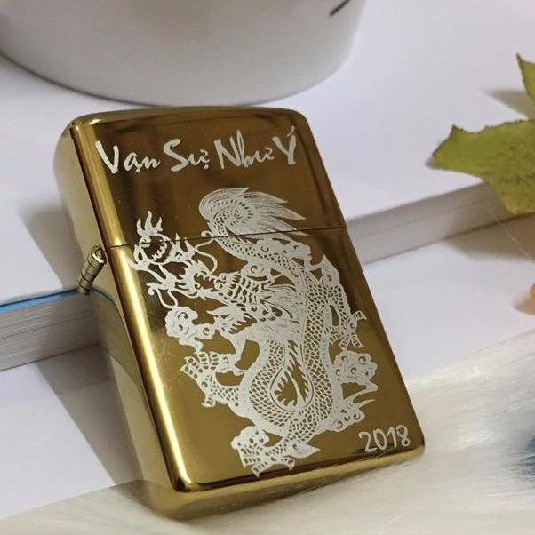 Vỏ Zippo USA Hình Rồng Vạn Sự Như Ý