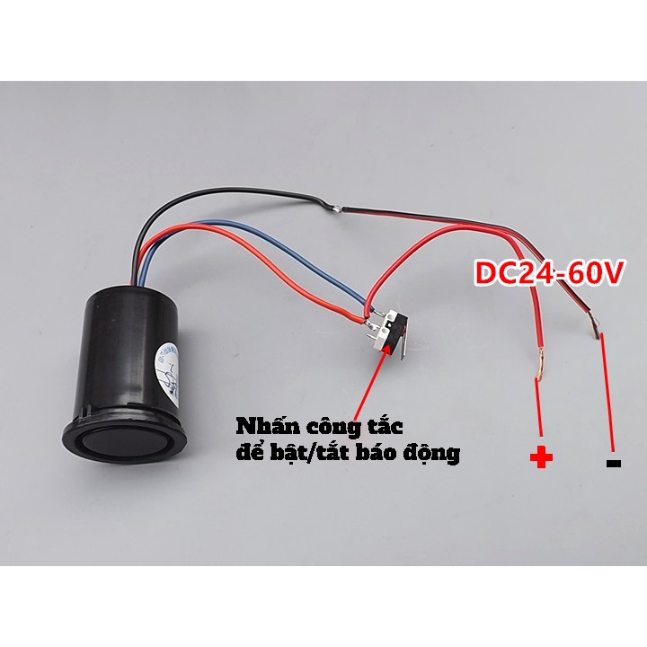 Báo động chống trộm xe đạp điện DC 24V-60V (không có điều khiển từ xa)