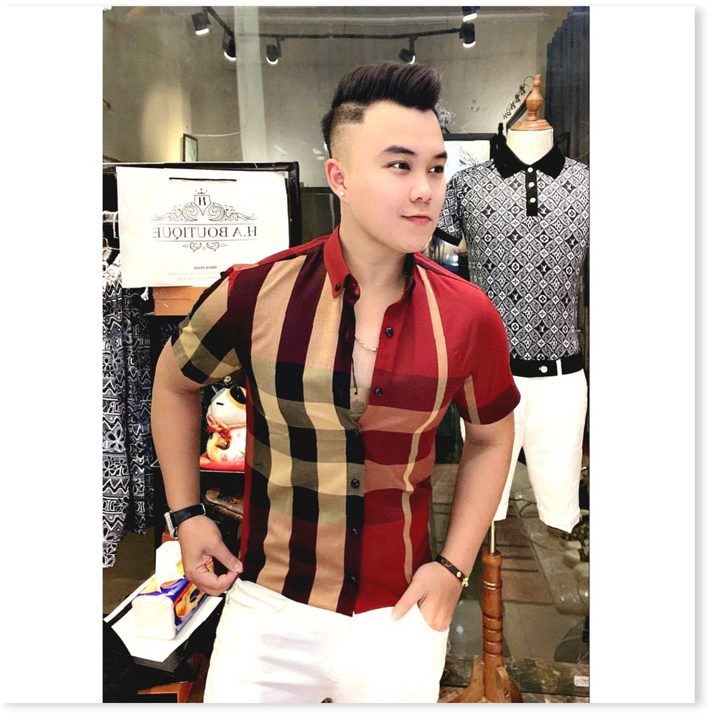 ÁO SƠ MI TAY NGẮN 3D,ÁO ĐƯỢC THIẾT KẾ KẺ SỌC SIÊU NGẦU THỜI TRANG MỚI KME