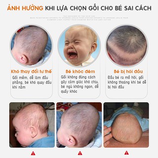 Gối cao su non có lỗ thoáng mềm mại chống bẹp, móp méo đầu, trào ngược,cong vẹo cột sống cho bé, trẻ em  dieuphan