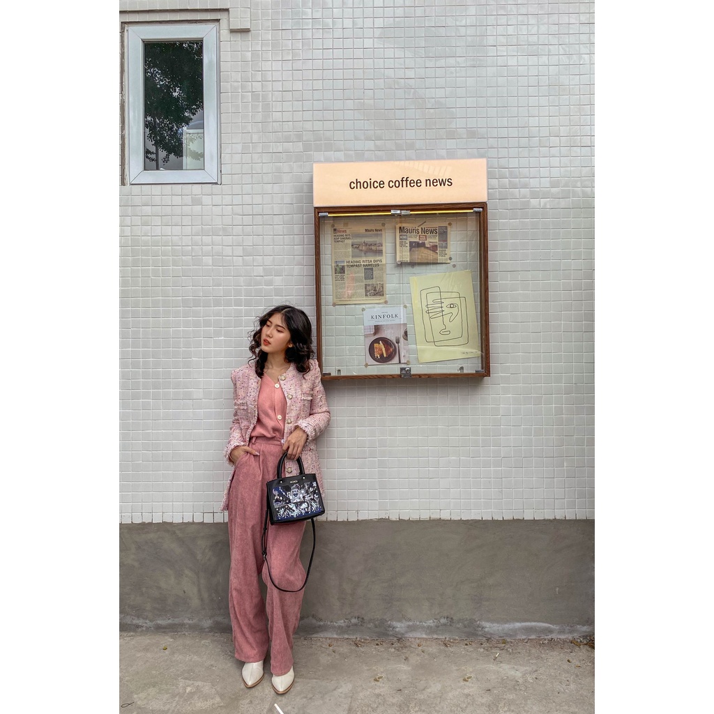 Túi xách NGAOS The Book Bag Black - Medium Size