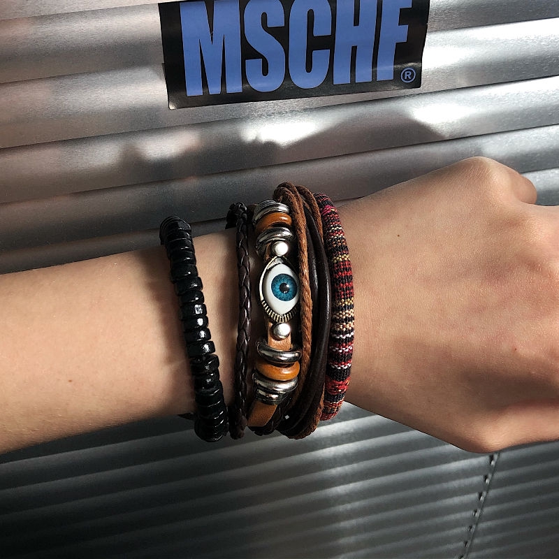 Vòng tay dây bện phong cách Harajuku thời trang 22157