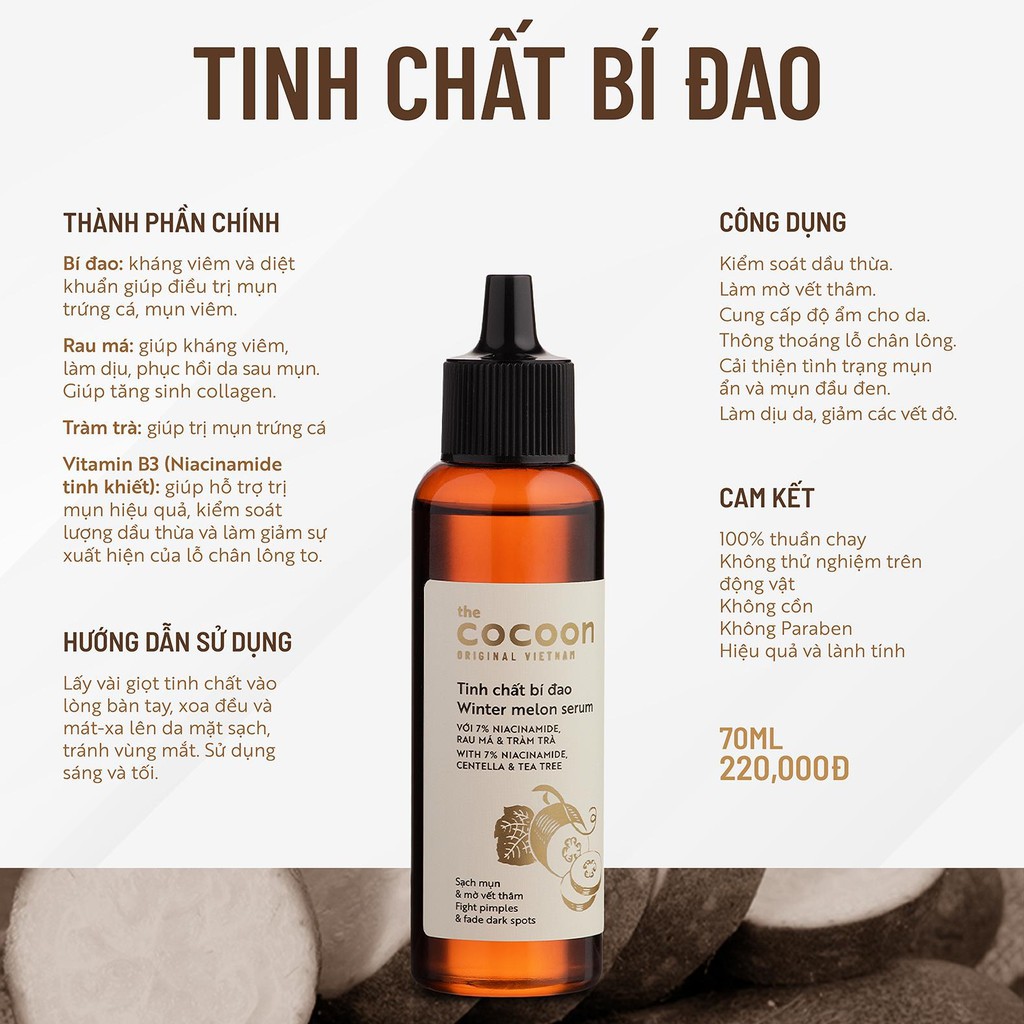 Tinh chất bí đao COCOON Winter Melon Serum 70ml COCN02