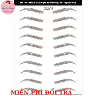 Bộ Sticker Dán Lông Mày  3D mmt1- ZE009