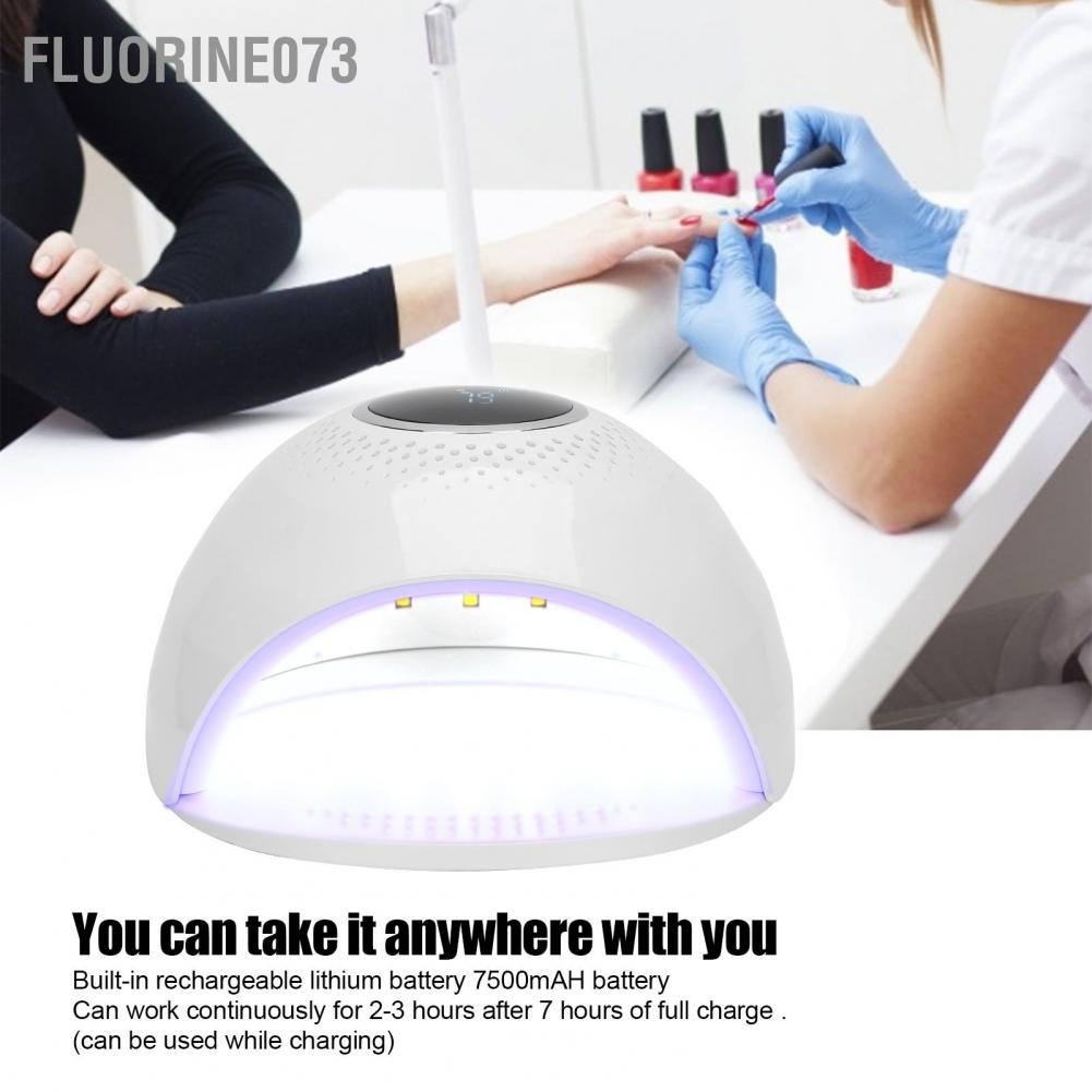 Fluorine073 Đèn LED có thể sạc lại 84W UV Máy sấy móng tay Định thời điểm đánh bóng Gel 110-240V