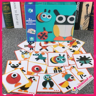 Đồ Chơi Ghép Hình Montessori  Con Vật Giúp Bé Phát Triển Sáng Tạo