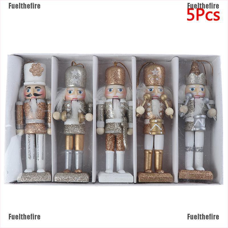 Set 1 / 5 Mô Hình Búp Bê Nutcracker Bằng Gỗ 12cm