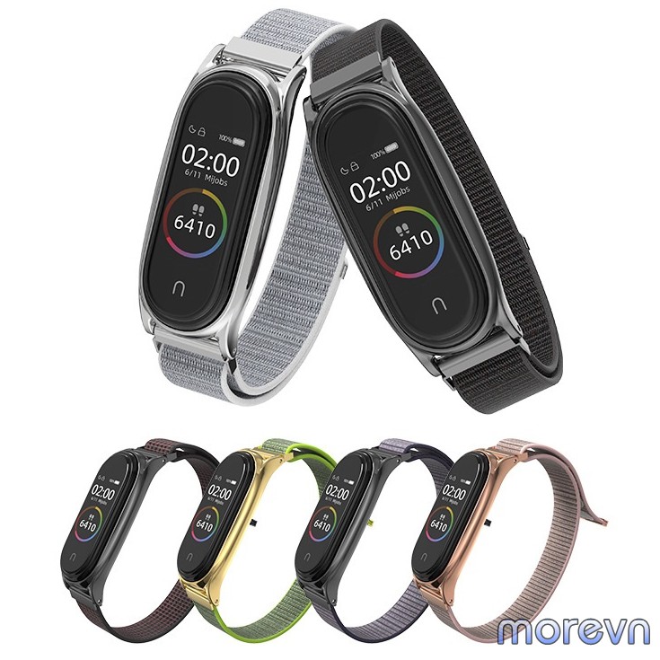 Dây đeo Mi band 5 NYLON viền cong PLUS chính hãng Mijobs - dây đeo thay thế miband 5 NYLON bản PLUS viền tròn (Mijobs)