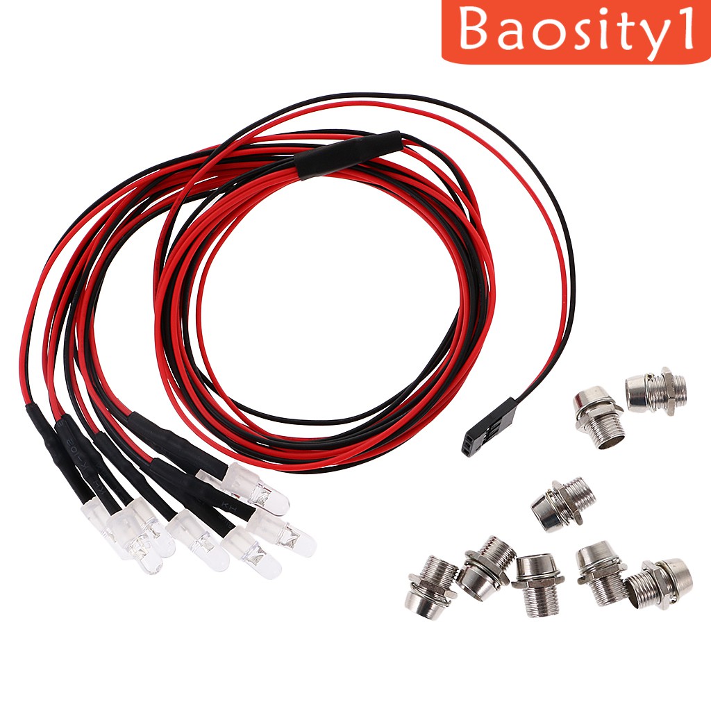 [Baosity1] Bộ 8 Đèn Pha LED Cho Xe Điều Khiển Từ Xa Traxxas HSP Redcat RC4wd Axial SCX10 D90 HPI