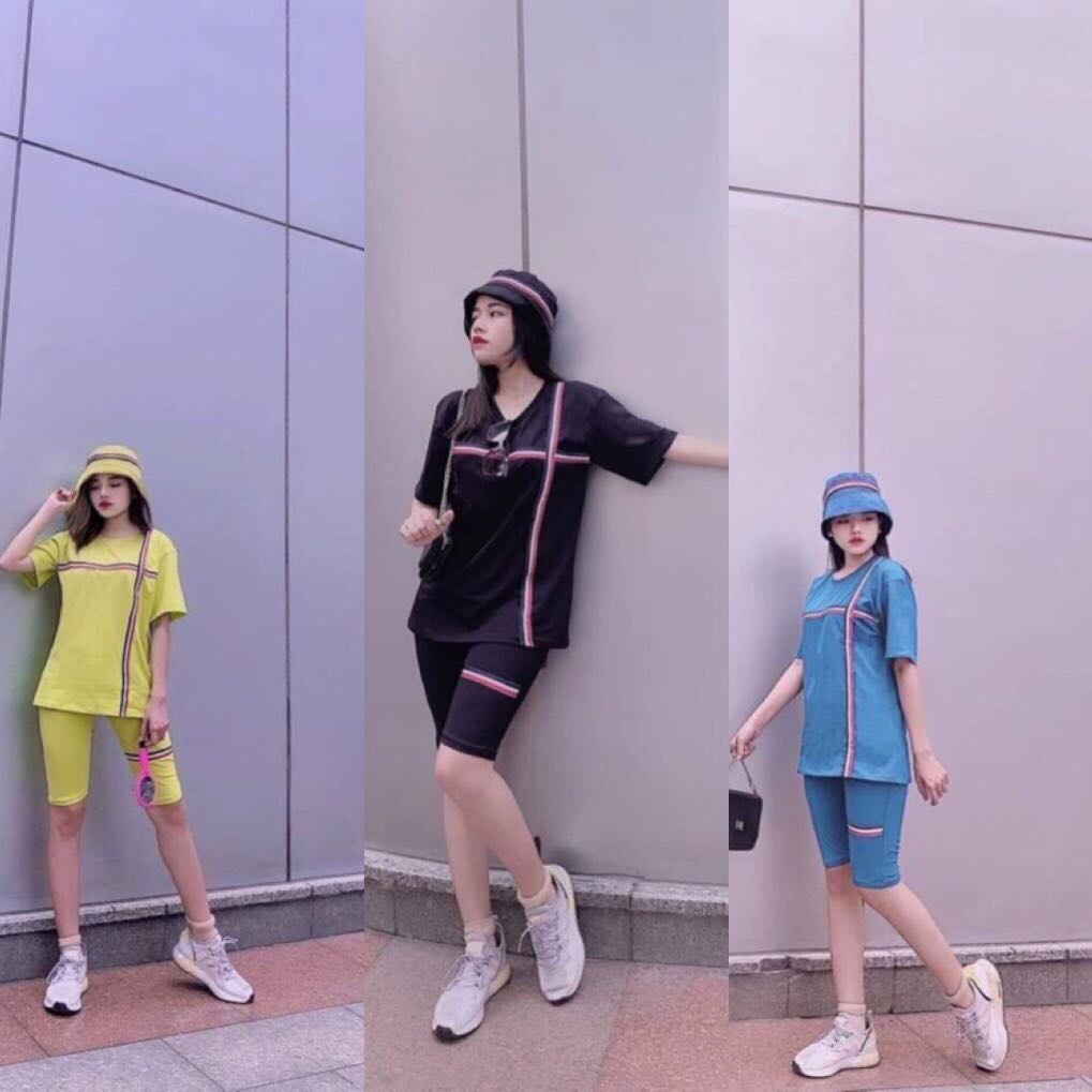 SET BỘ THỜI TRANG LỬNG PHỐI VIỀN SỌC SIÊU DỄ THƯƠNG SIZE 40-75KG