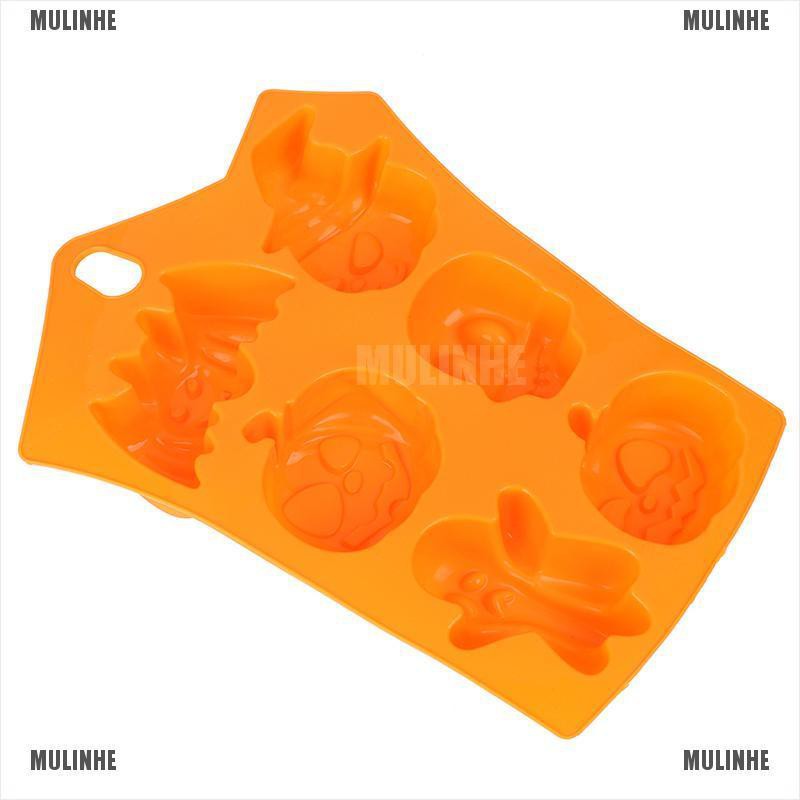 Khuôn silicone làm bánh kẹo hình quả bí ngô Halloween dễ thương