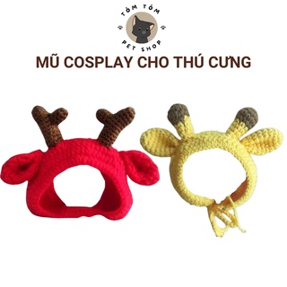 Mũ cho chó , mũ chó mèo , nón cho chó , nón cho mèo , phụ kiện thú cưng cosplay siêu dễ thương