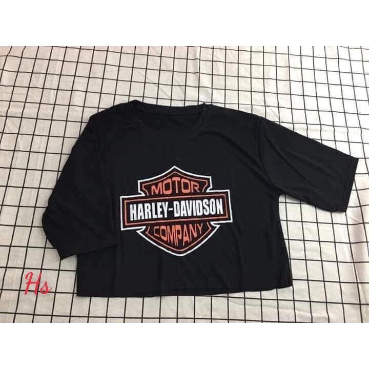 Áo Croptop Nữ Tay Ngắn MOTOR HARLEY-DAVISON COMPANY Chất Cotton Mềm Mịn Xưởng May DCS Mã 19