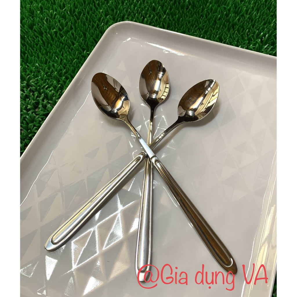 THÌA CAFE INOX KHÔNG GỈ CÁN DÀI 19CM