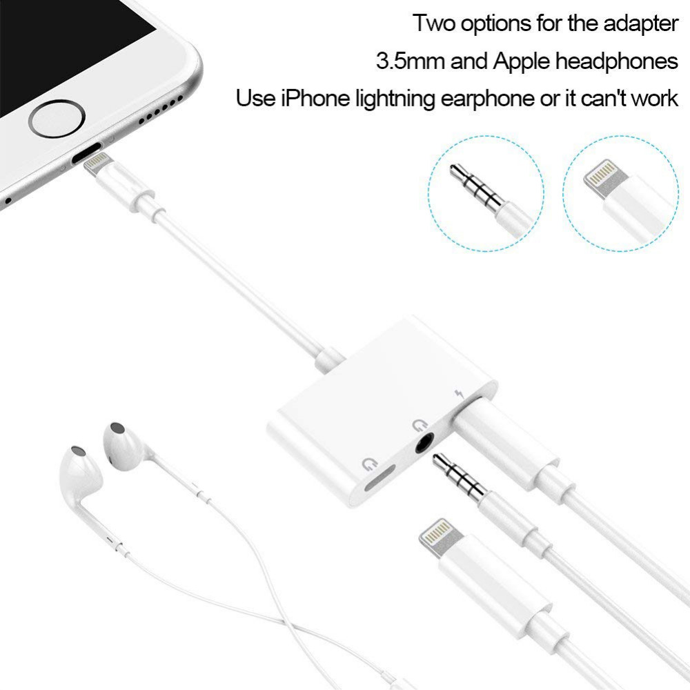 Đầu Chia Cổng Sạc Và Tai Nghe 3 Trong 1 3.5mm Tiện Dụng | BigBuy360 - bigbuy360.vn