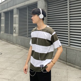 Áo thun nam nữ kẻ to oversize City Cycle - Áo thun tay lỡ Unisex form rộng Local Brand