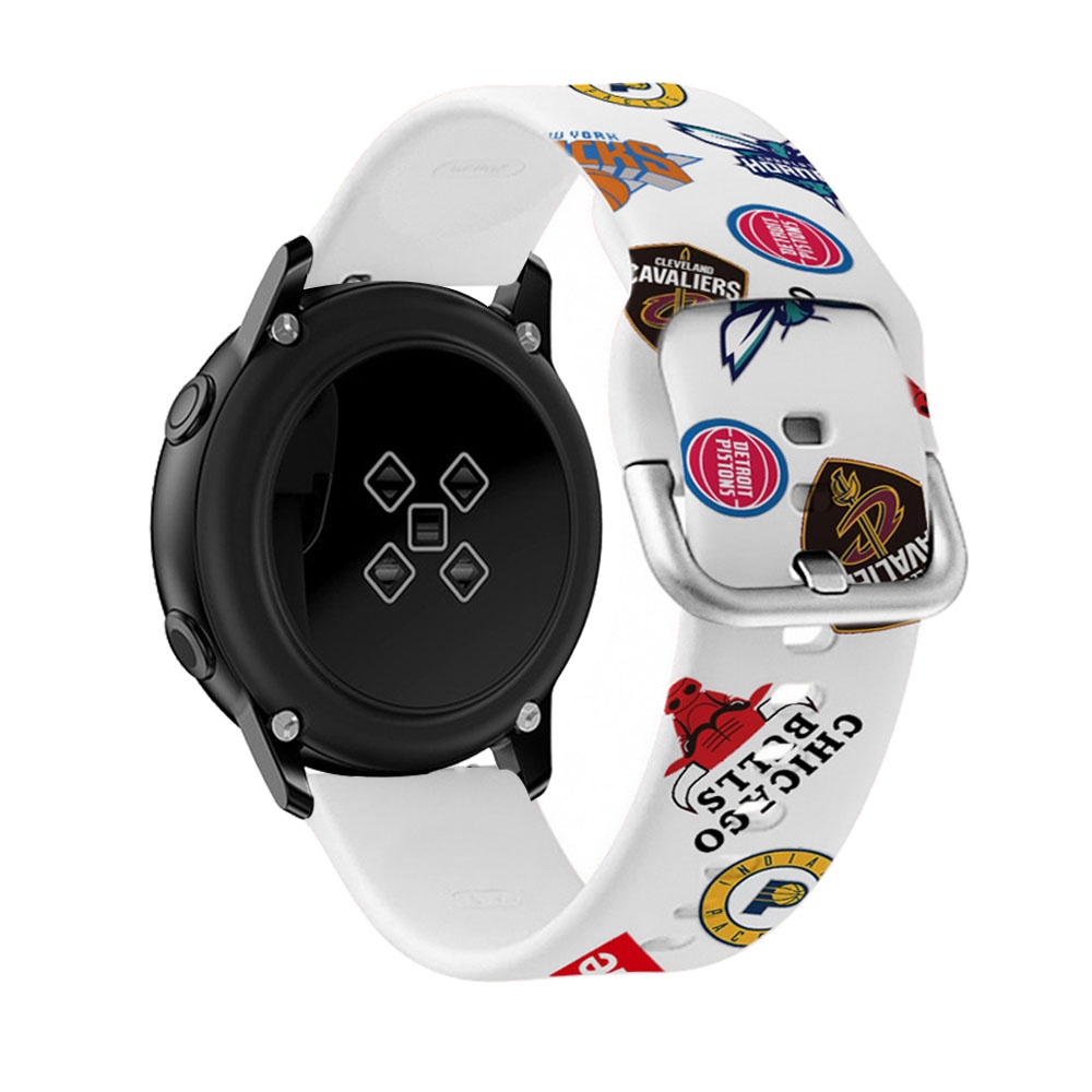 Dây đeo đồng hồ thông minh bằng silicon 20mm họa tiết hoạt hình thay thế cho Samsung