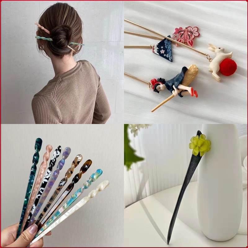 Trâm Cài Tóc Hình Quả Bóng Phong Cách Hanfu Thời Trang Mùa Hè Cho Nữ