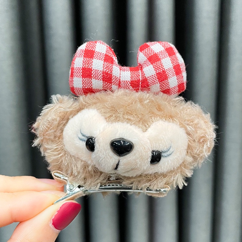Cài tóc/ Dây buộc tóc/ Kẹp tóc phối hình thỏ hoạt hình nhồi bông ba chiều đáng yêu