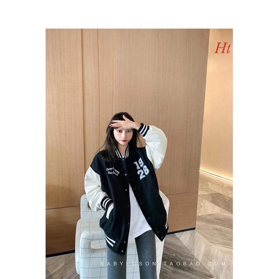 Áo khoác bomber phối tay 1928 HT12