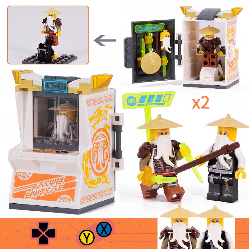 Lắp Ráp Hộp Game Ninjago Arcade Pods GM85025 Các Mẫu Nhân Vật Jay Zane Kai LLoyd Nya Sư phụ Wu Garmadon