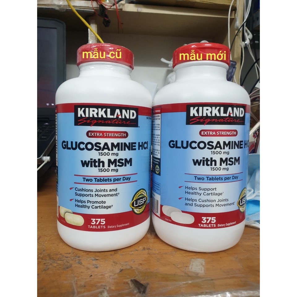 Viên uống Glucosamin HCL 1500mg With MSM 1500mg glucosamine Kirkland 375 Viên