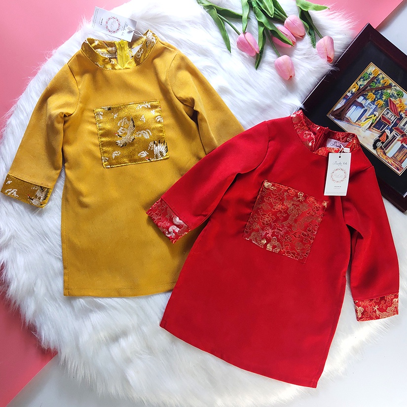 Áo dài cách tân cho bé trai 💥HÀNG THIẾT KẾ MAY KỸ 💥 áo dài tết cho bé từ 7 kg-25 kg dày dặn mềm mại cao cấp
