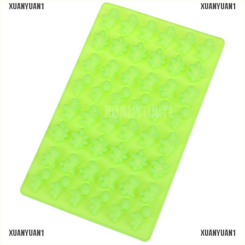 Khay Silicon Mềm Làm Đá / Sô Cô La 48 Lỗ Hình Khủng Long