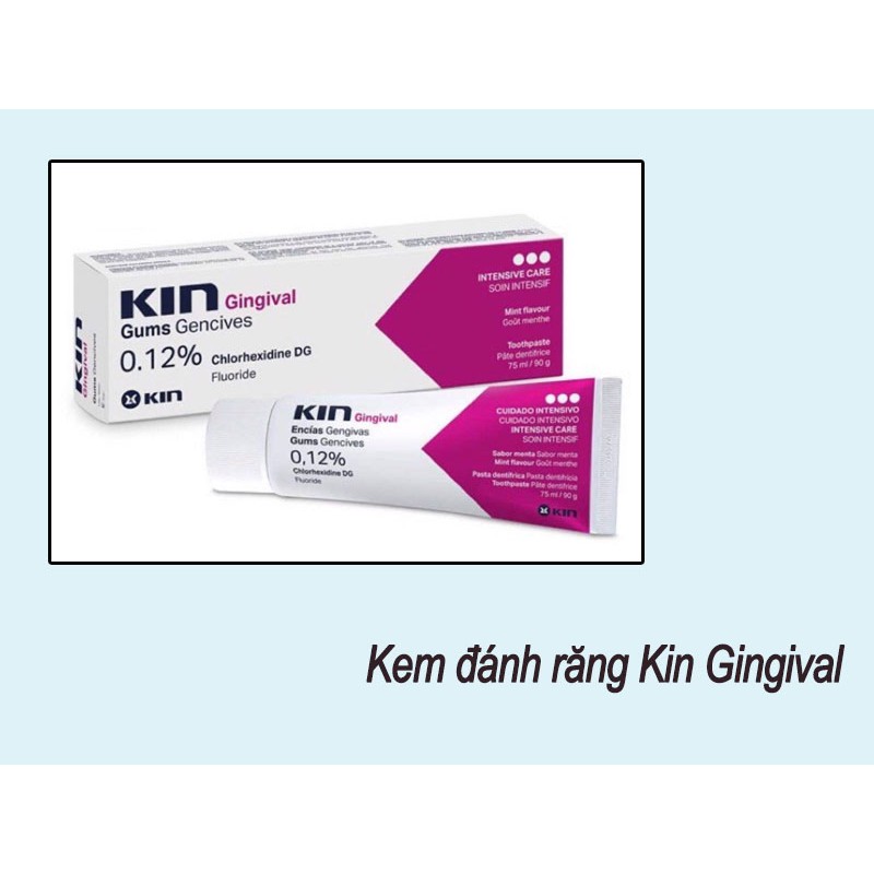 Kem đánh răng Kin Gingival 75ml ngừa viêm nướu, chảy máu chân răng / Tây Ban Nha