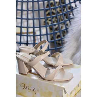 Giày sandal gót thô Merly 1342