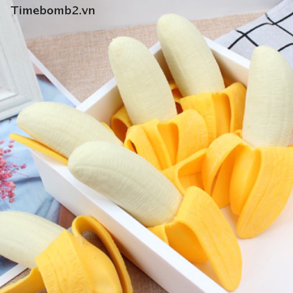 2 Đồ chơi squishy hình quả chuối giúp giảm căng thẳng