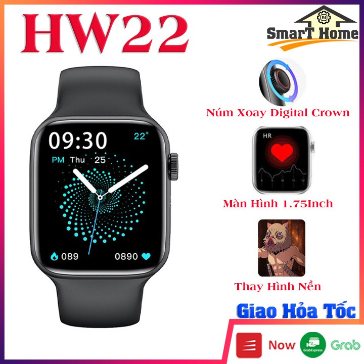 Đồng hồ thông minh Hw22 nghe gọi , thay hình nền cá nhân , nhận thông báo  app (