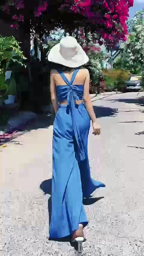 Jolie Set - set bộ quần ống xuông xẻ tà tôn dáng đi du lịch, đi biển siêu xinh (hình ảnh shop tự chụp) | BigBuy360 - bigbuy360.vn