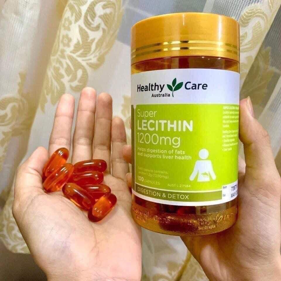 Mầm đậu nành Healthy Care Super Lecithin 100v đẹp da, đào thải độc tố gan, cân bằng nội tiết tố (date 2024)