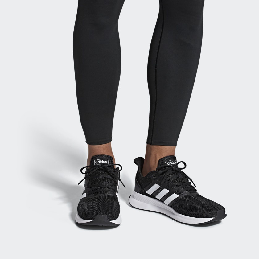Giày Sneaker Thể Thao Nam Running Adidas Run Falcon Black/White