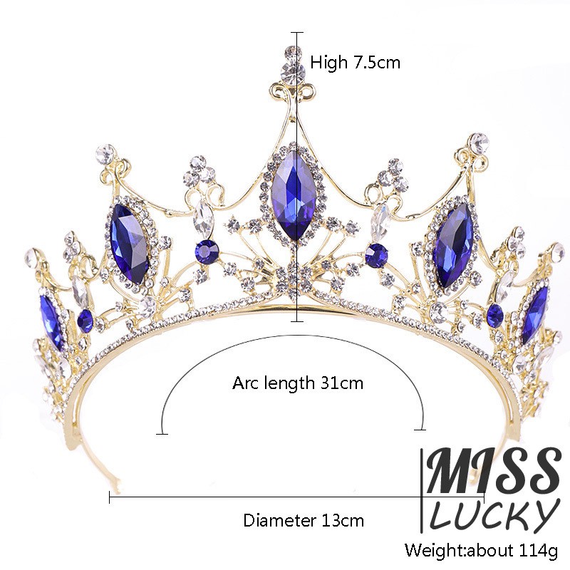 Phụ kiện cài tóc vương miện phong cách vintage thời trang cho nữ