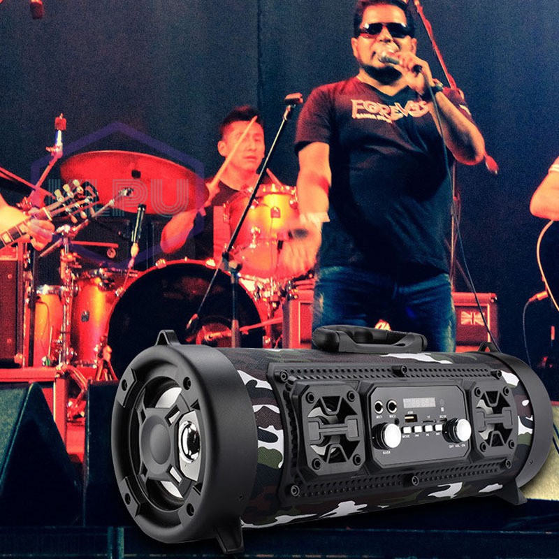 KLPU Wireless Bluetooth Waterproof Portable High-power 15W Music Barrel Speaker for Outdoor #VN