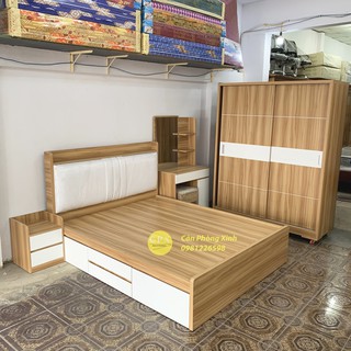 Giường ngủ bọc nệm 4 hộc kéo mdf cpx-g08