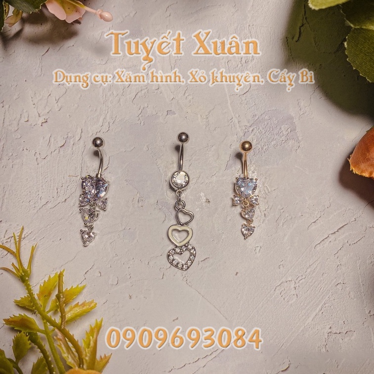 mẫu khuyên rốn mới nhất hiện nay sang trọng chất liệu thép y tế- GRKRTT01