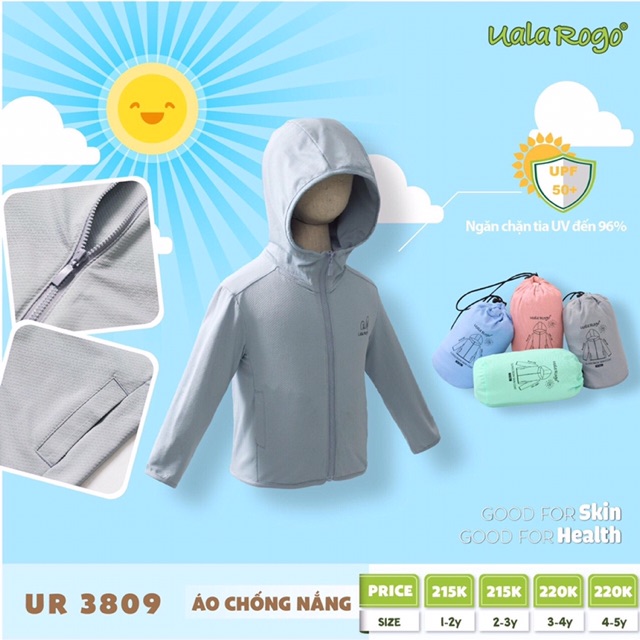 Áo chống nắng UALA ROGO (1y-5y) lên size