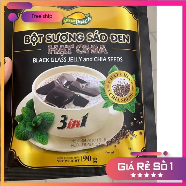 Bột Sương Sáo Đen 90g ( có hạt chia)