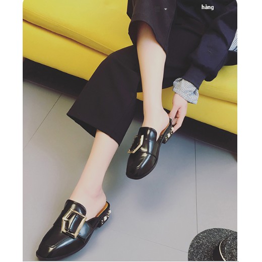 Sục Nữ Gót Hột Ngọc Da Bóng A2 Siêu hot 2019 Tag chéo cài khuy đế 3cm | BigBuy360 - bigbuy360.vn