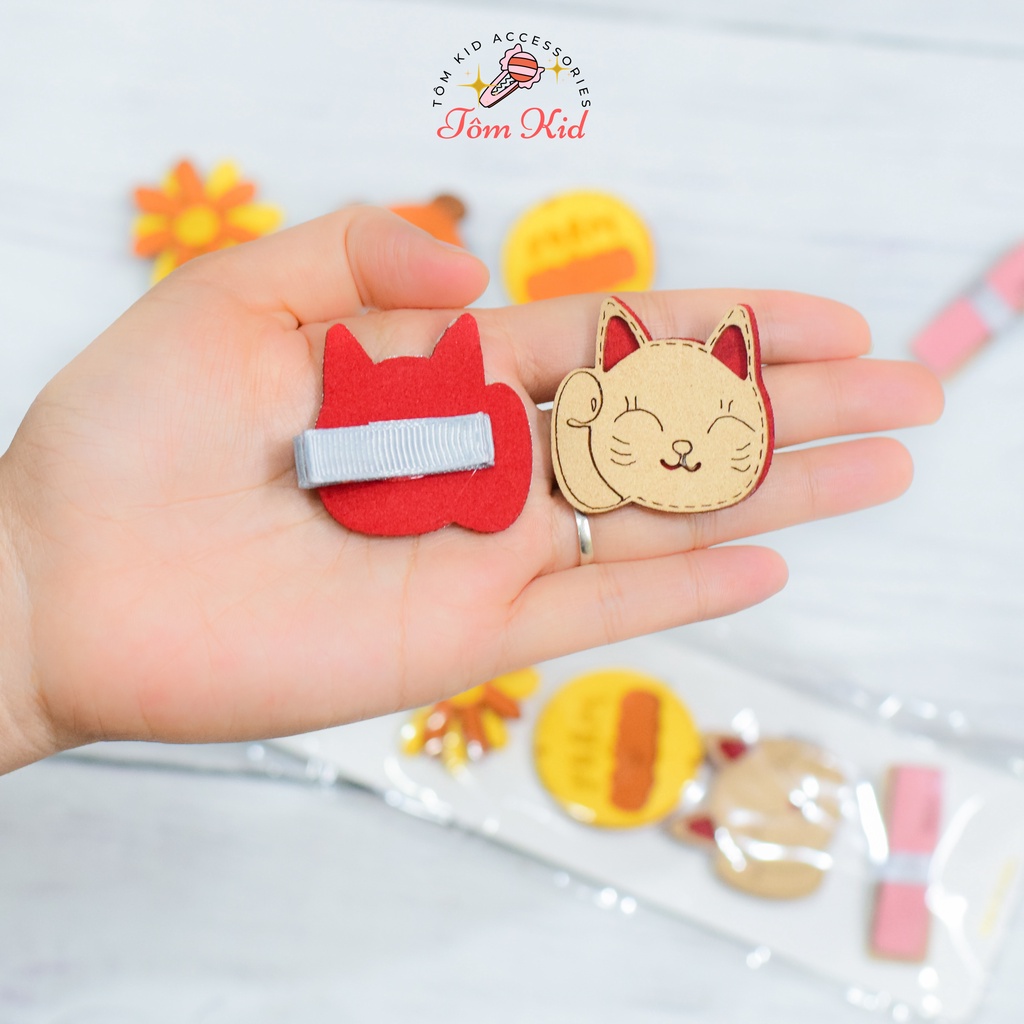 Set 5 kẹp tóc bé gái phong cách cute, ngộ nghĩnh, đáng iu NPP Baby Tôm