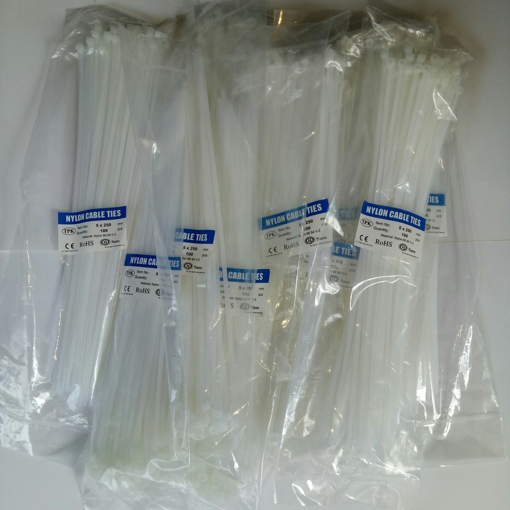 Dây Rút Nhựa Màu Trắng