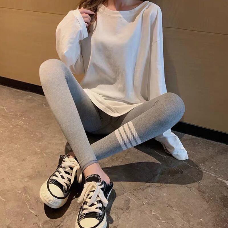 ❤️❤️Quần Legging Thể Thao Họa Tiết Kẻ Sọc Thoải Mái Cho Nữ