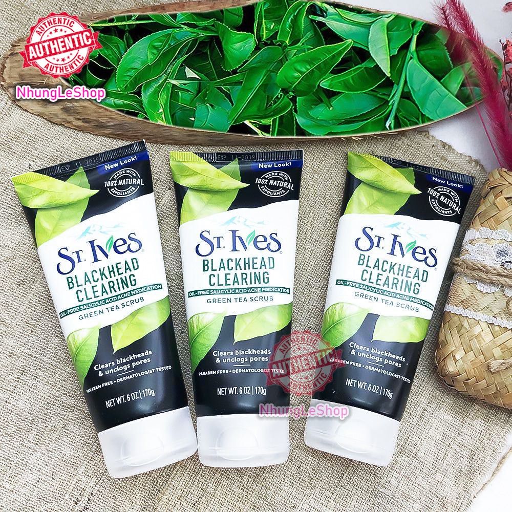 🌸Chính hãng🌸 Sữa rửa mặt trà xanh tẩy tế bào chết dịu nhẹ ST.IVES 170g của Mỹ | BigBuy360 - bigbuy360.vn