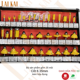 Bộ 35 mũi phay gỗ